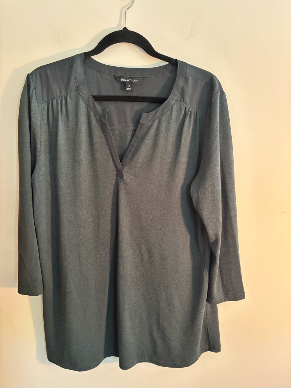 41 Hawthorn Dark Green Tunic Blouse with shoulder-collar-and back detailing